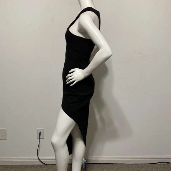 Lulus Guess Again Black Asymmetrical Midi Dress Size S - Picture 8 of 11